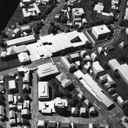 Neues Schauspielhaus, Jørn-Utzon Zürich, 1963-1973 - Überarbeitetes Projekt 1969 - Quelle: Baugeschichtliches Archiv der Stadt Zürich